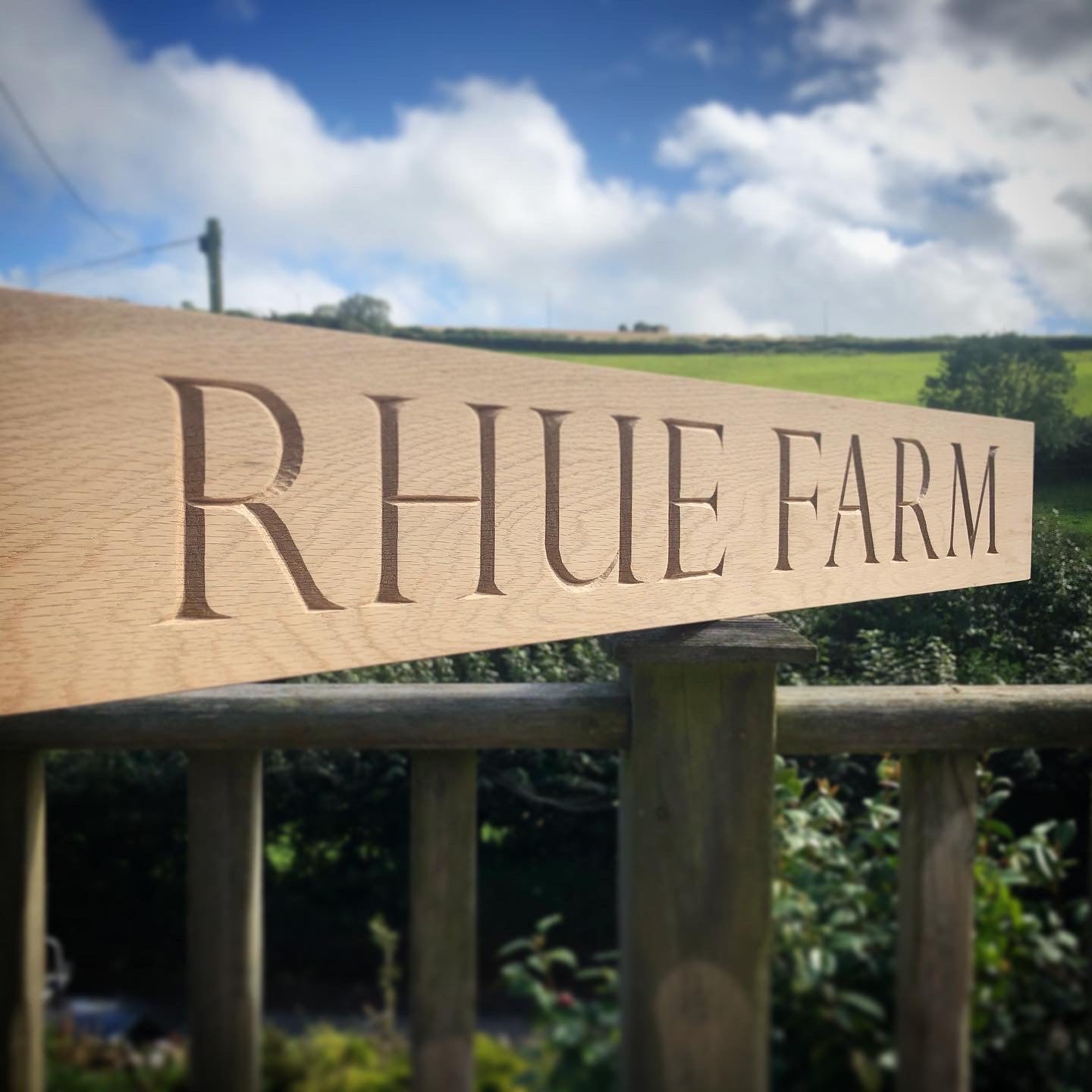 Carved House Sign