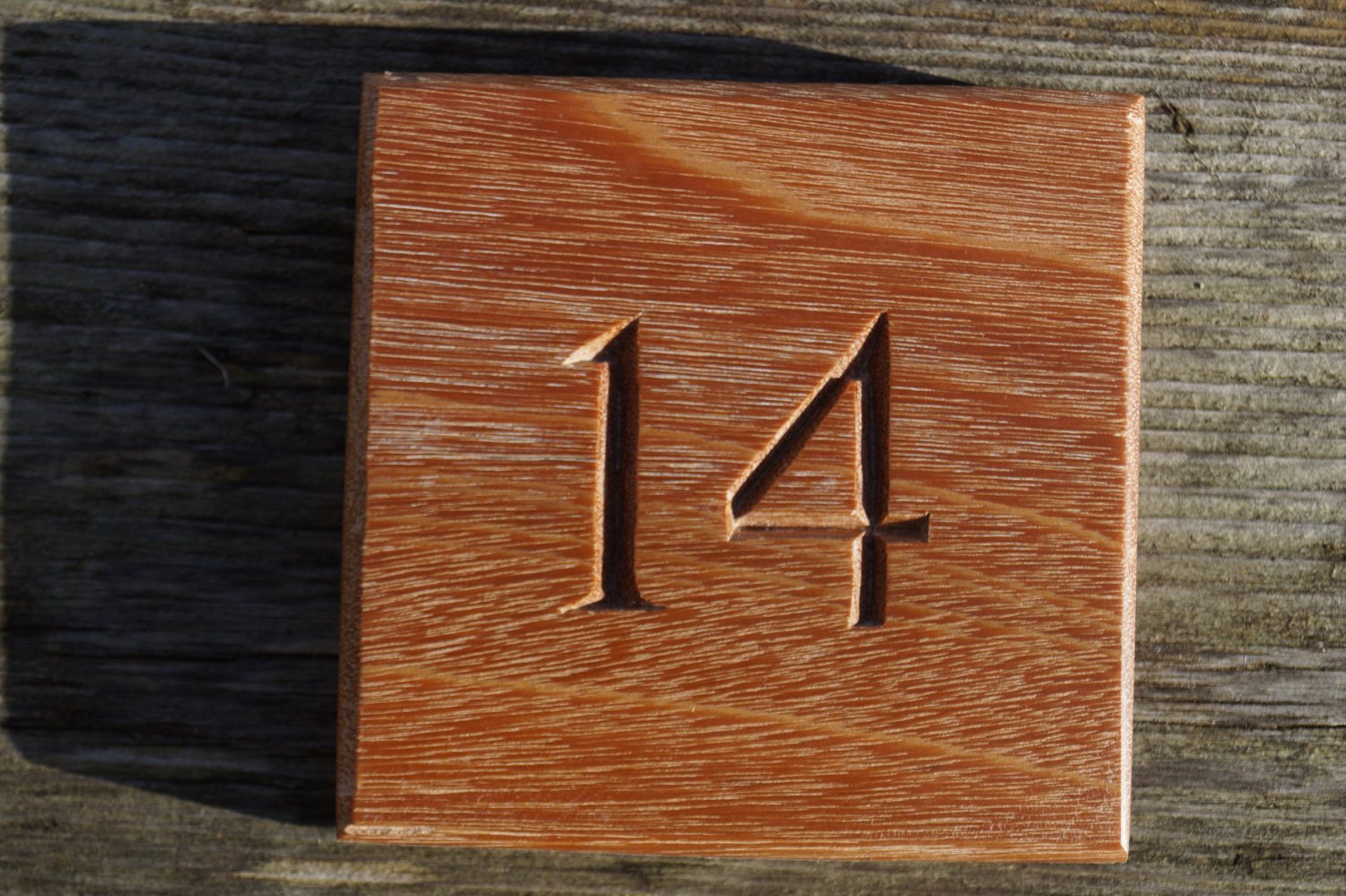Carved House Number