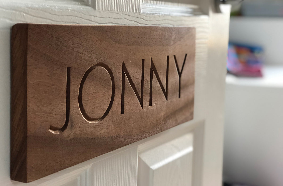 Carved Name Sign
