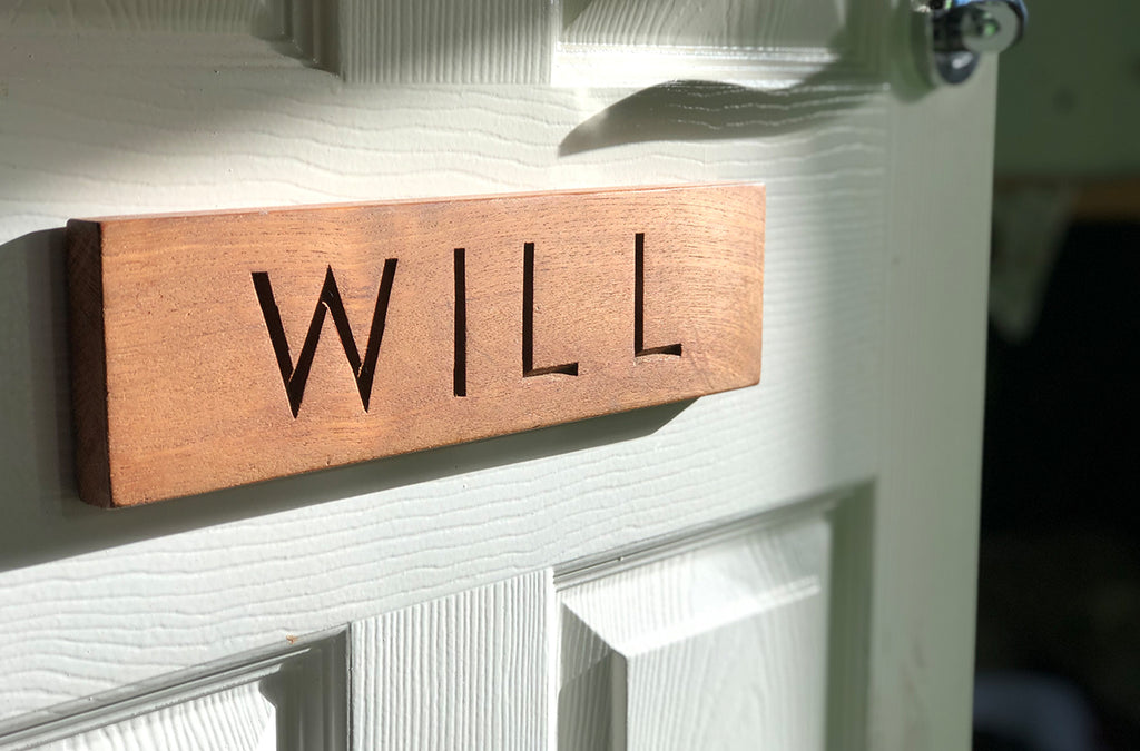 Carved Name Sign