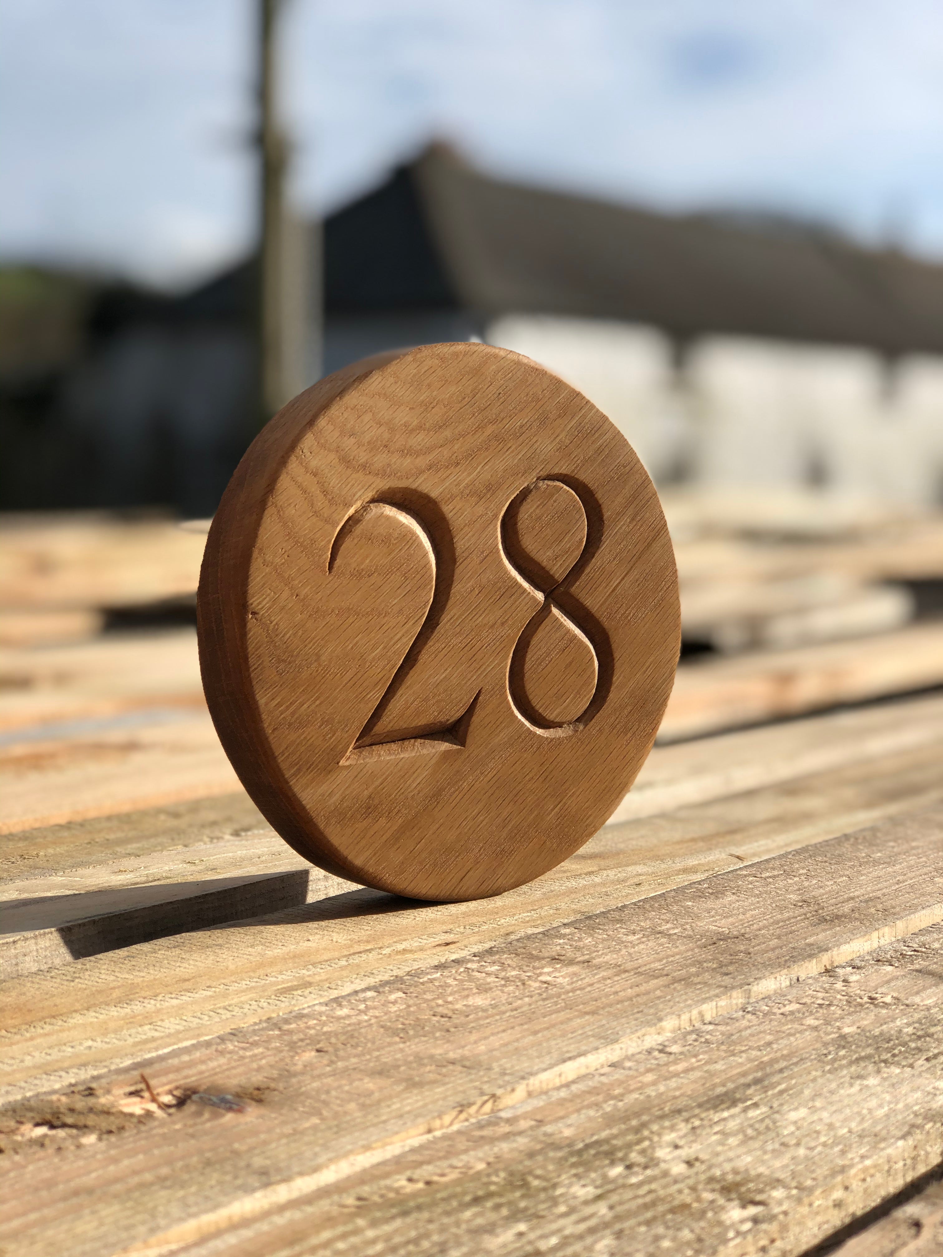 Carved House Number