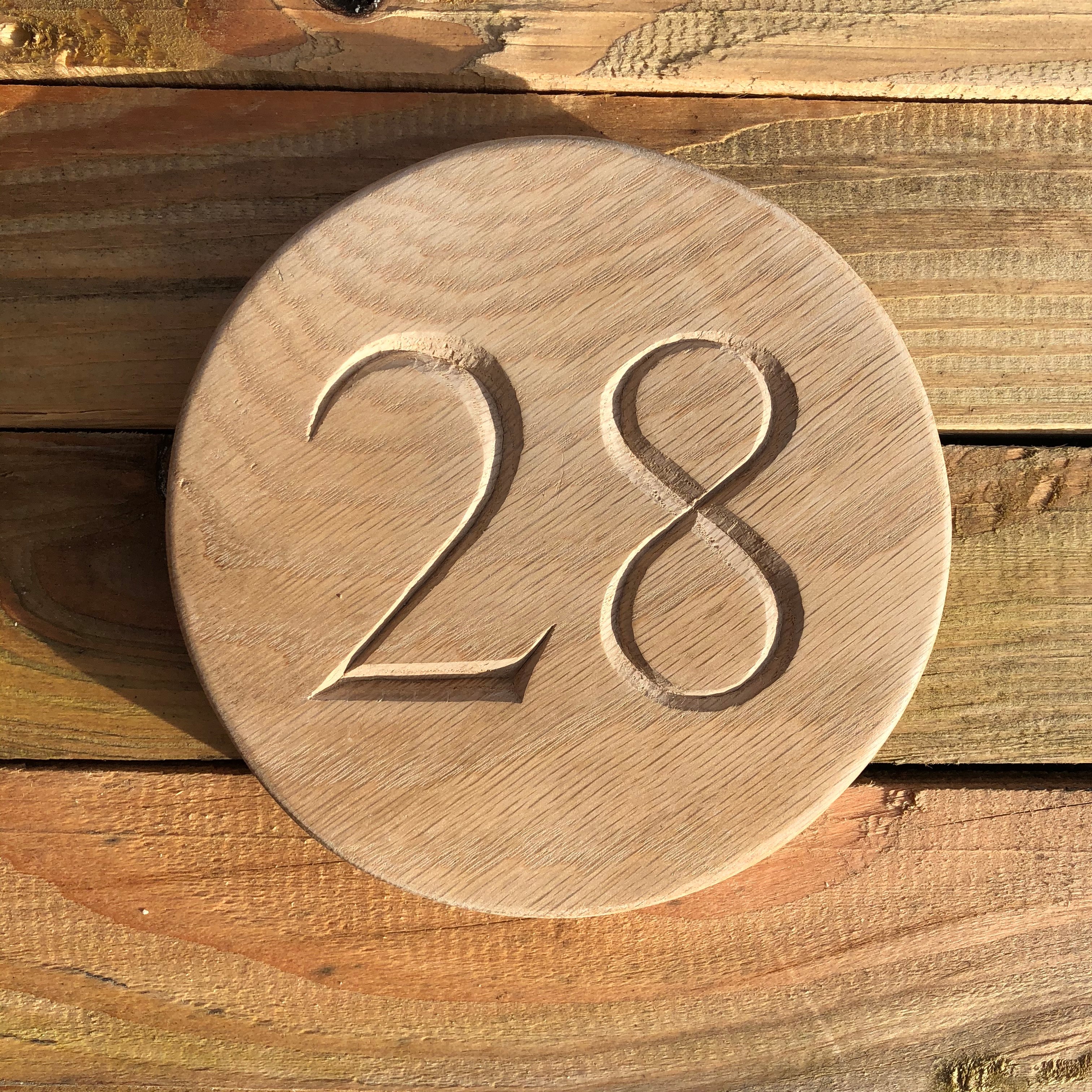 Carved House Number