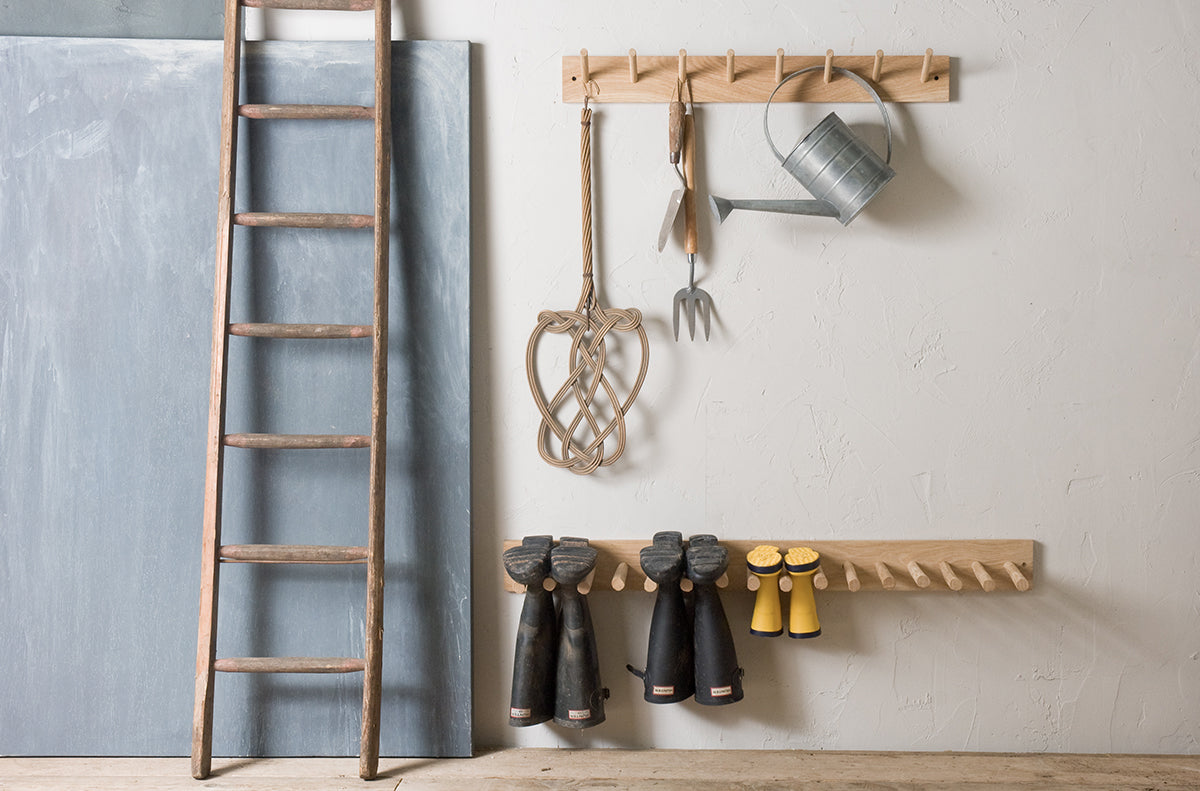 Custom Oak Boot Rack