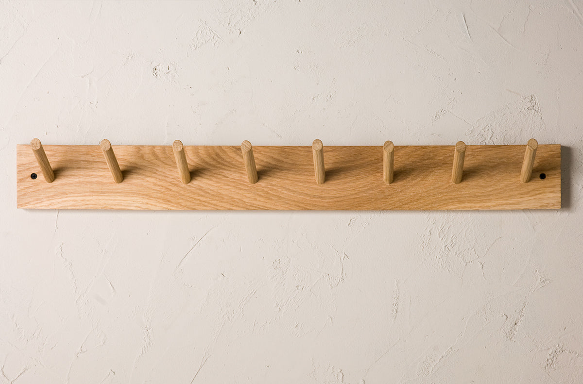 Custom Oak Peg Rail