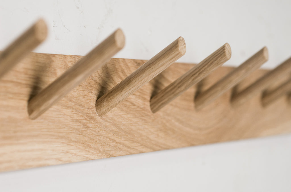 Custom Oak Peg Rail