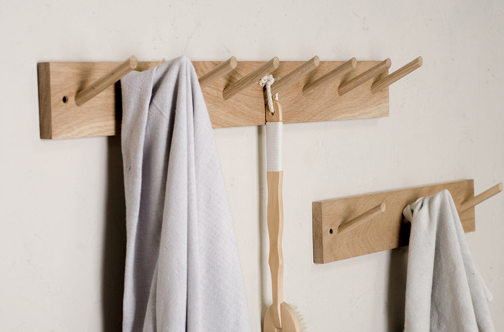 Custom Oak Peg Rail