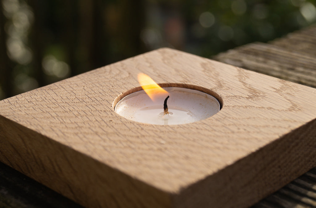 Oak T-Light Holder