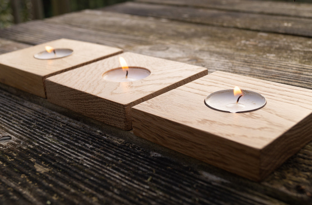 Oak T-Light Holder