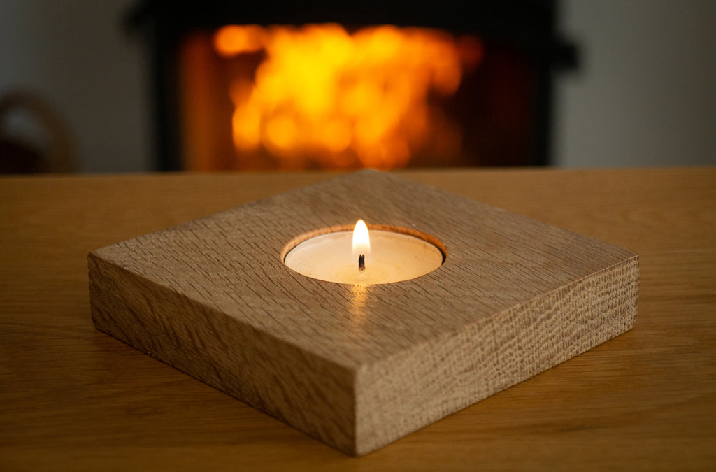 Oak T-Light Holder