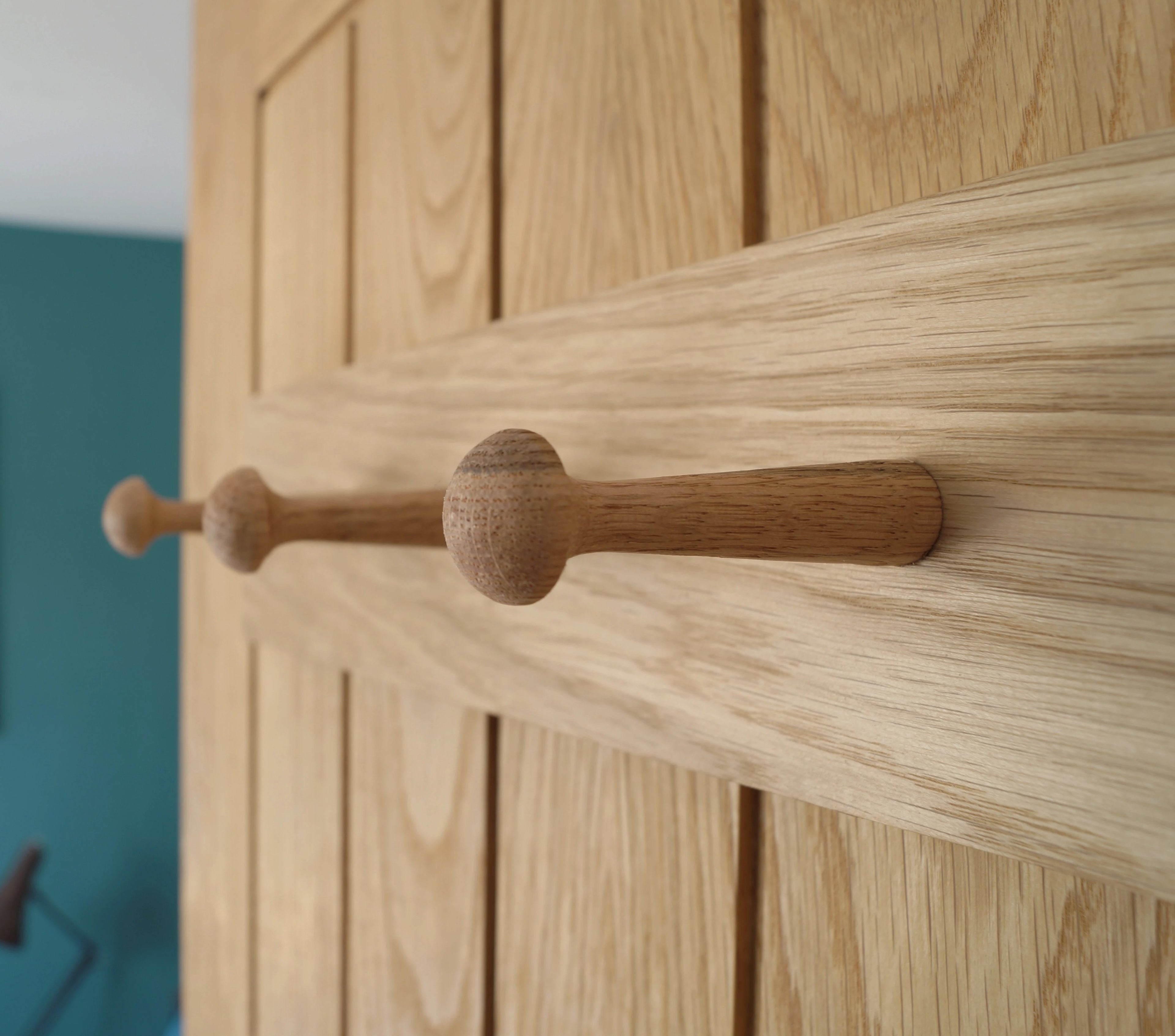 Custom Oak Shaker Peg Rail
