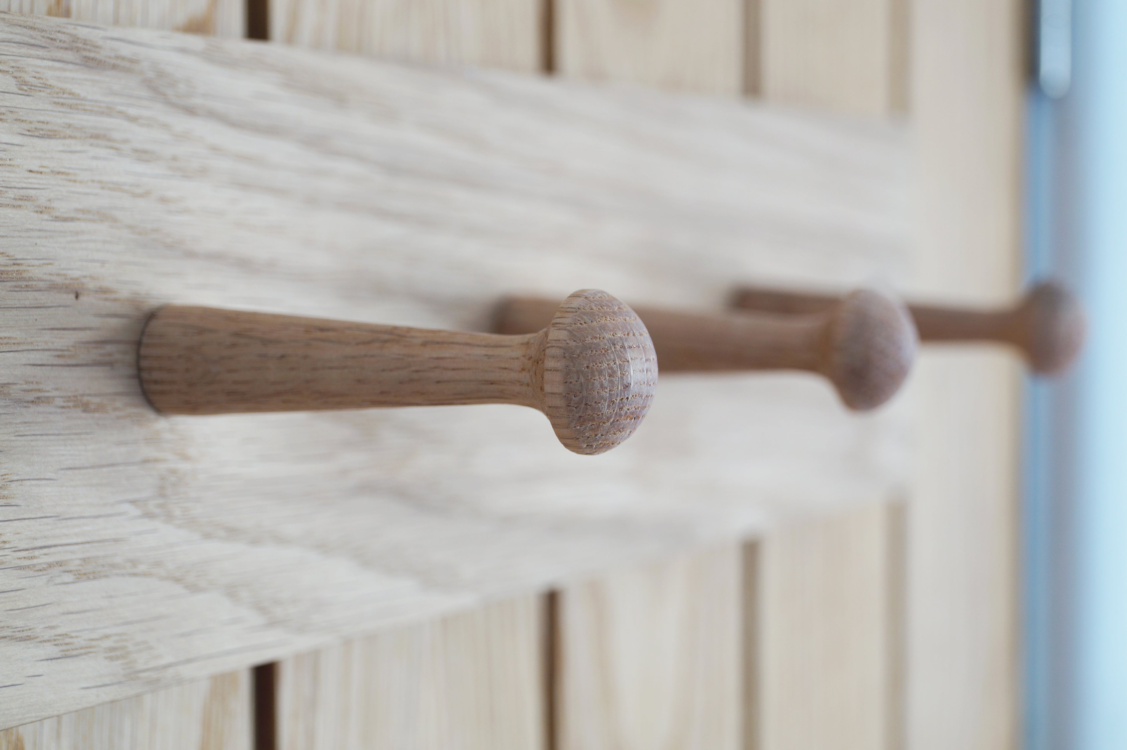 Custom Oak Shaker Peg Rail