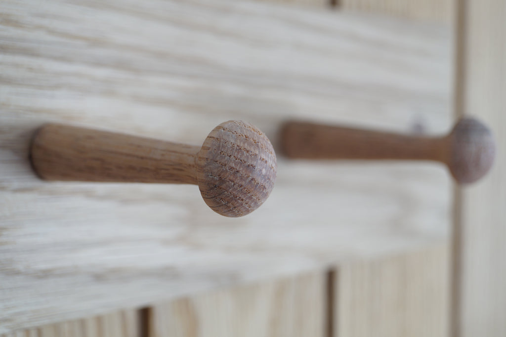 Custom Oak Shaker Peg Rail