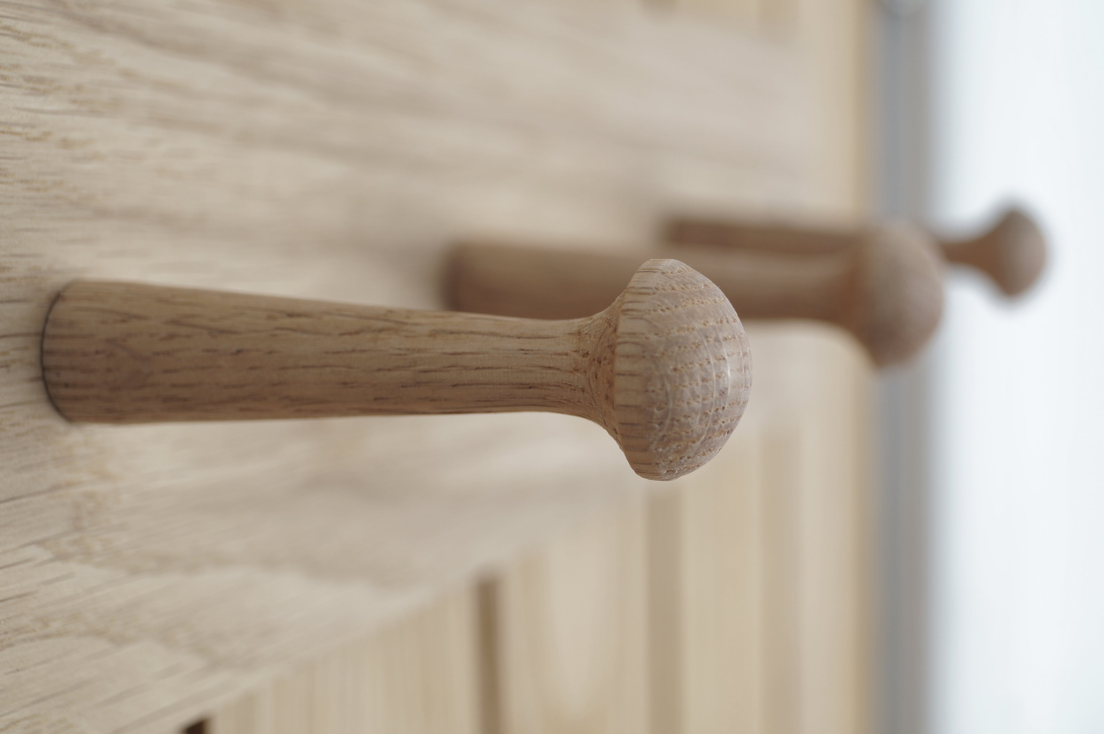 Custom Oak Shaker Peg Rail